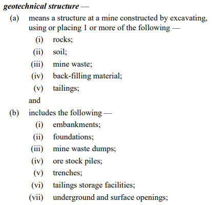 Geotechnical Structure Definition | WHS Law Regulations
