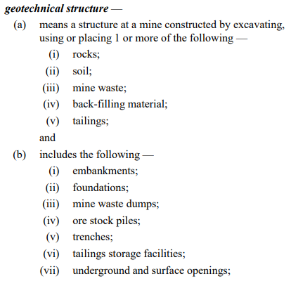 Geotechnical Structure Definition Geotechnical Structure Definition | WHS Law Regulations
