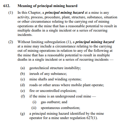 Managing risks Part 10.2 General requirements Division 1 r. 612 – New WHS Law Regulations 2022 Managing risks Part 10.2 General requirements Division 1 r. 612 - New WHS Law Regulations 2022
