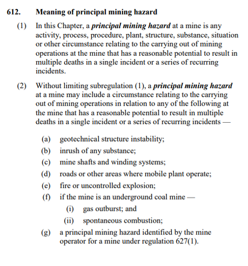 Managing risks Part 10.2 General requirements Division 1 r. 612 - New WHS Law Regulations 2022